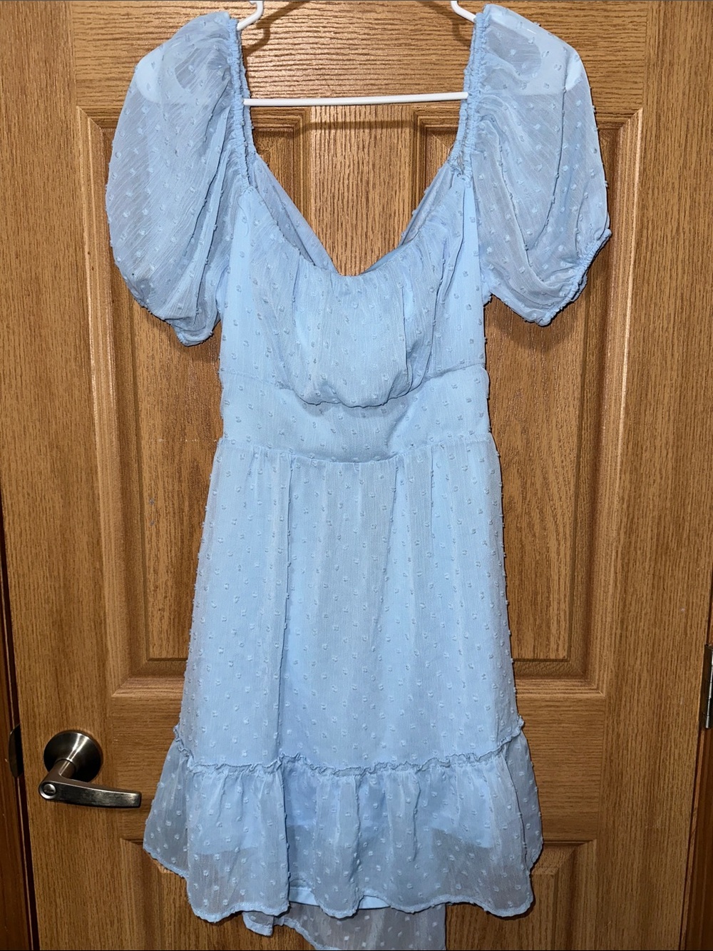 Altar’d State Puff Sleeve Swiss Dot Dress
